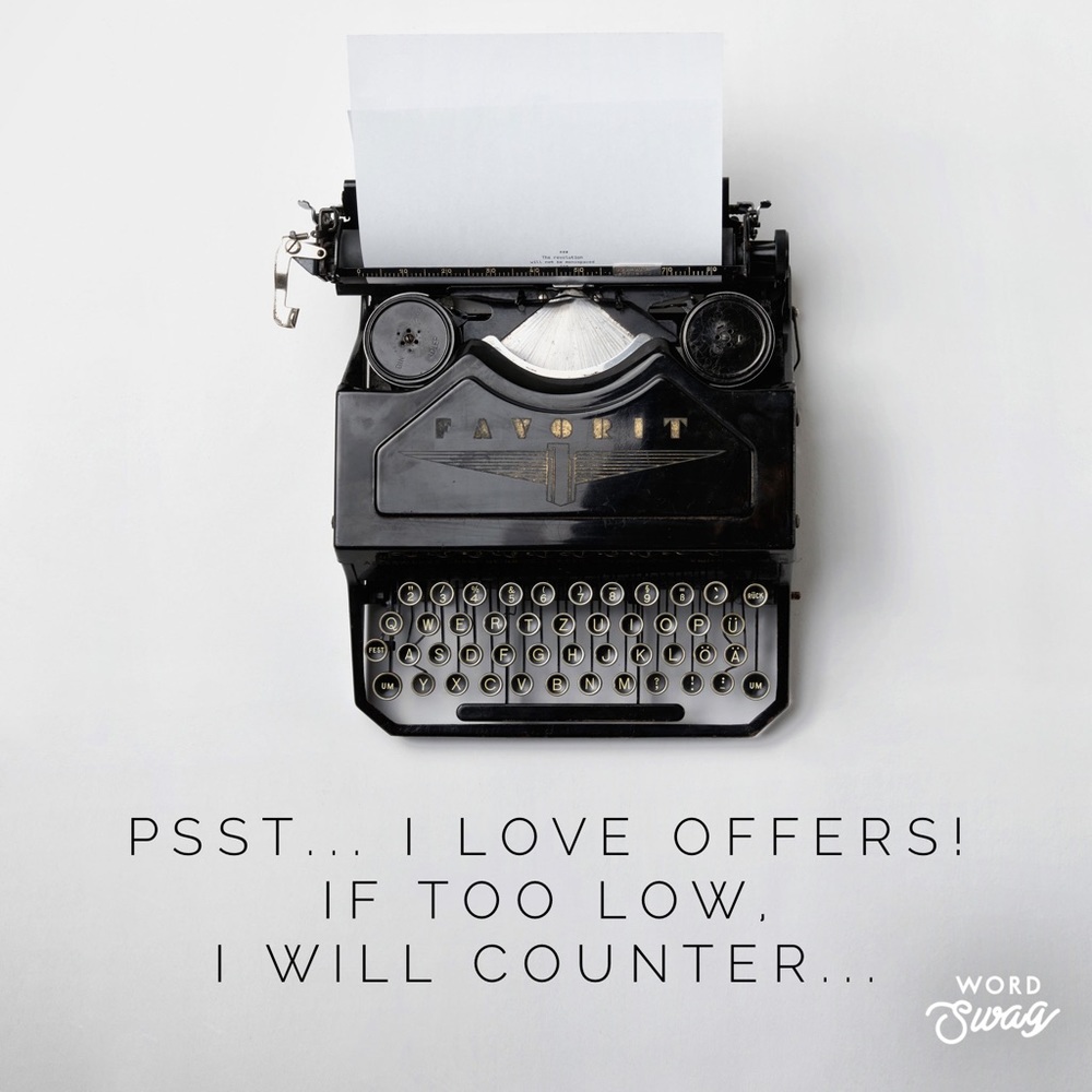 Use the offer button to send me an offer!